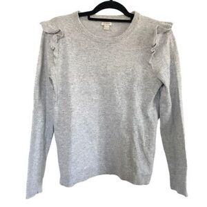Merino Wool Blend J.Crew Flutter Sleeve Light Sweater